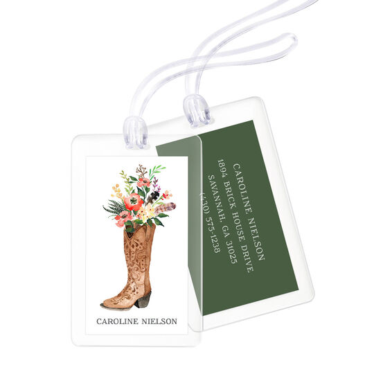 Western Boot Luggage Tags